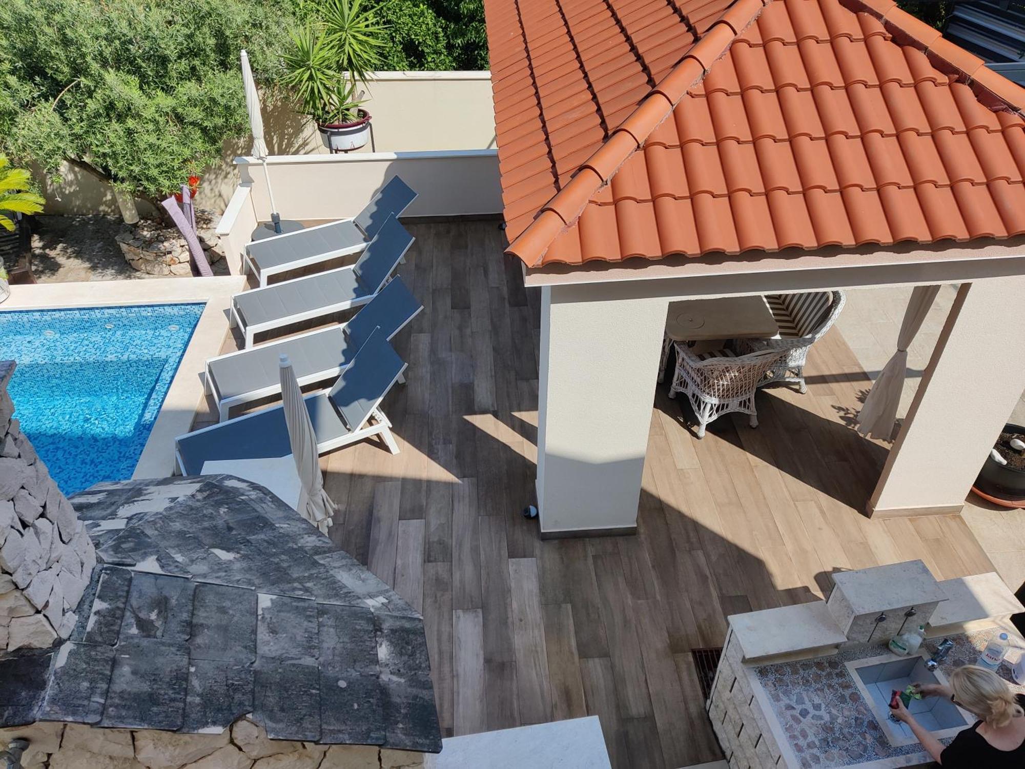 Apartments Villa A - Heating Pool Trogir Exteriör bild